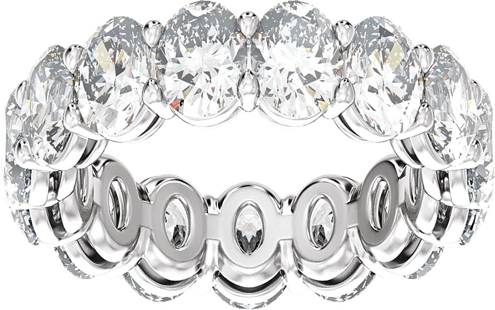 14K White Gold 7 3/4 CTW Lab-Grown Diamond Low Profile Eternity Band