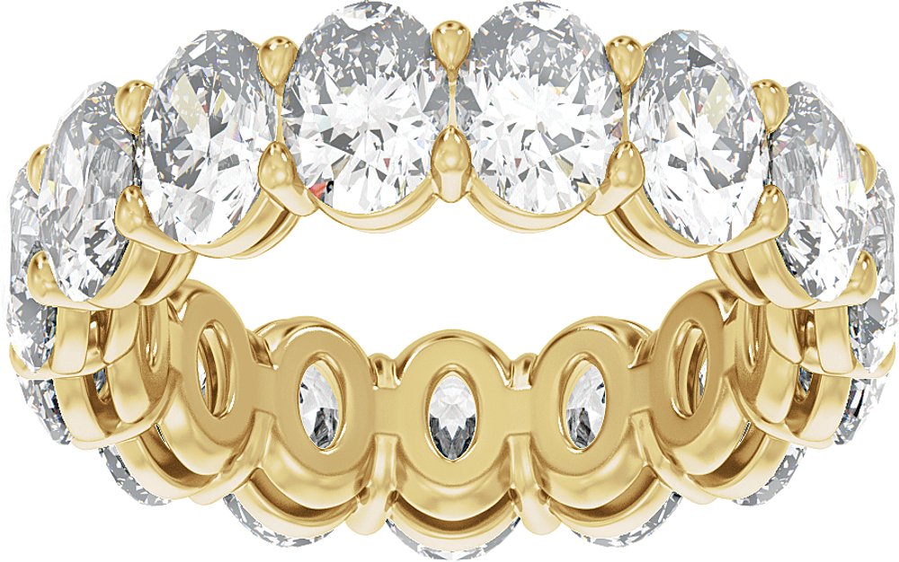 14K Yellow Gold 7 3/4 CTW Lab-Grown Diamond Low Profile Eternity Band