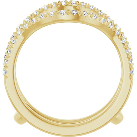 14K Yellow Gold 1/2 CTW Natural Diamond Ring Guard