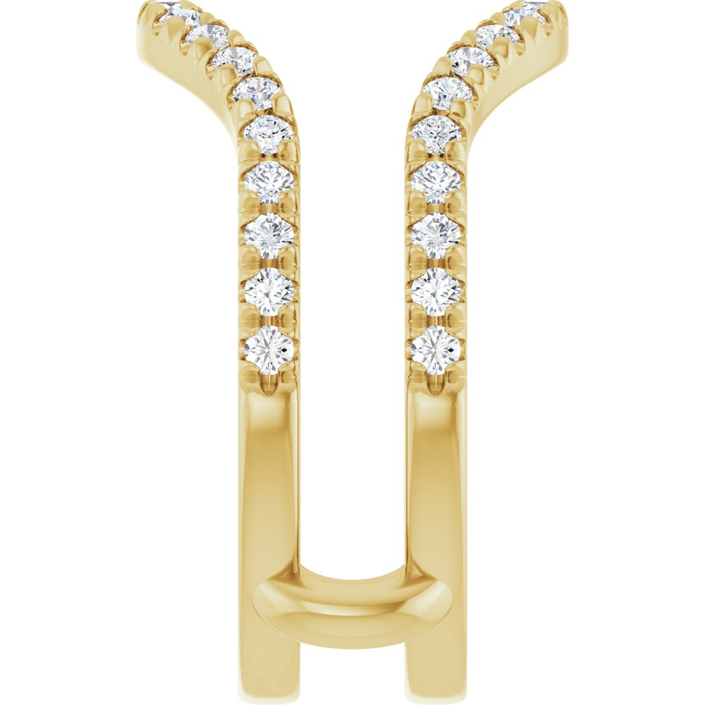 14K Yellow Gold 1/2 CTW Lab-Grown Diamond Ring Guard