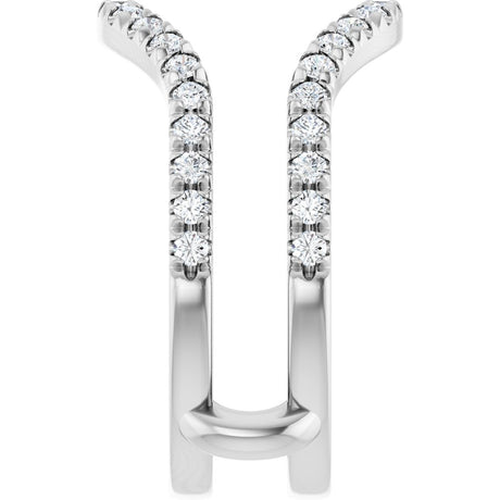 14K White Gold 1/2 CTW Natural Diamond Ring Guard