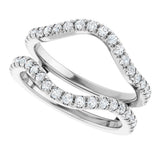 14K White Gold 5/8 CTW Lab-Grown Diamond Ring Guard