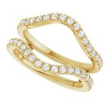 14K Yellow Gold 1/2 CTW Lab-Grown Diamond Ring Guard