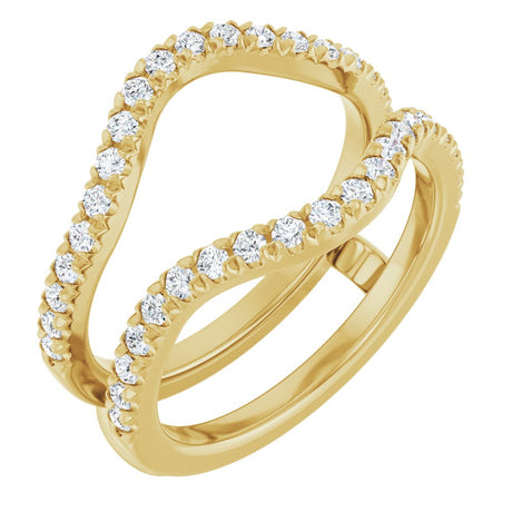 14K Yellow Gold 1/2 CTW Natural Diamond Ring Guard
