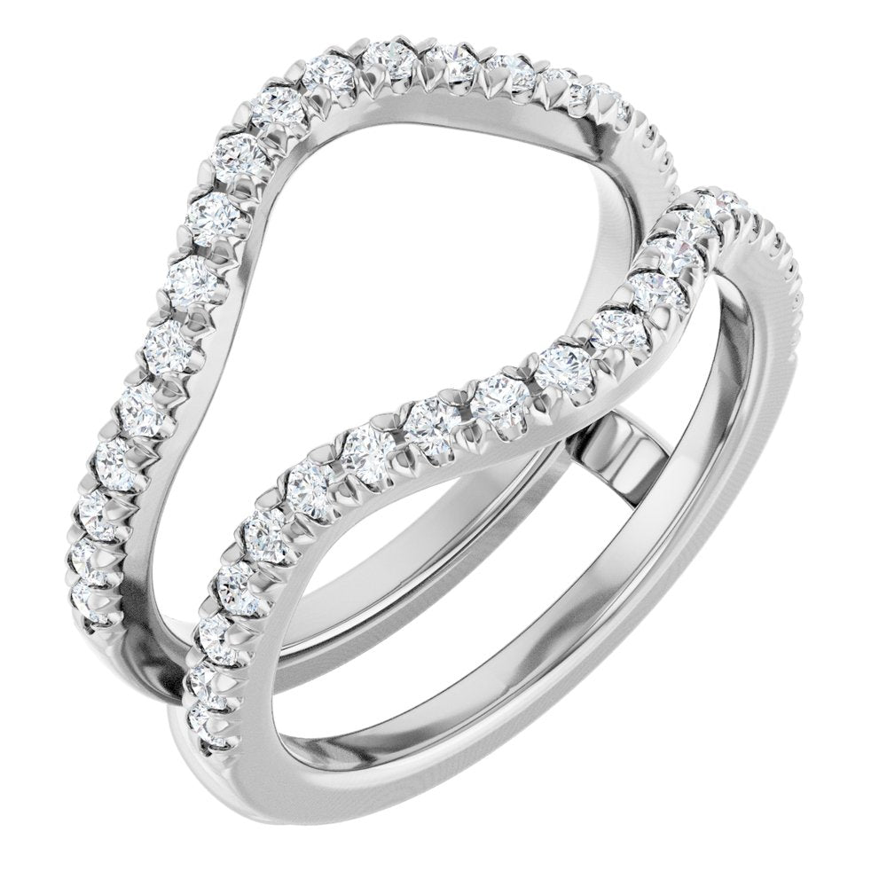 14K White Gold 5/8 CTW Lab-Grown Diamond Ring Guard