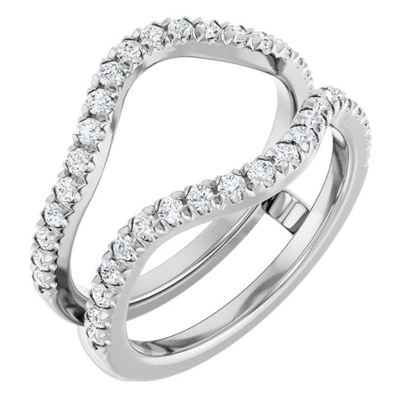 14K White Gold 5/8 CTW Lab-Grown Diamond Ring Guard