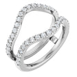 14K White Gold 1/2 CTW Natural Diamond Ring Guard