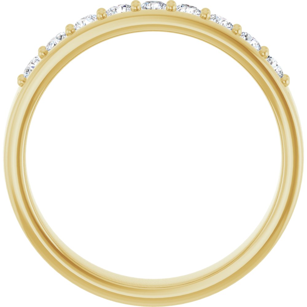 14K Yellow Gold 1/2 CTW Lab-Grown Diamond Flat Band