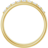 14K Yellow Gold 1/2 CTW Lab-Grown Diamond Flat Band