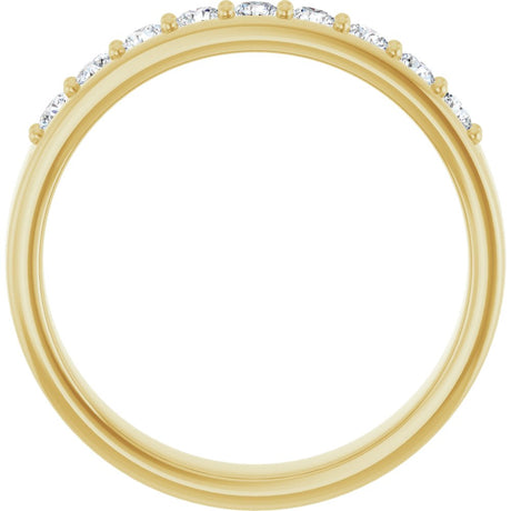 14K Yellow Gold 1/2 CTW Lab-Grown Diamond Flat Band
