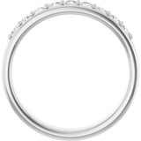 14K White Gold 1/2 CTW Lab-Grown Diamond Flat Band