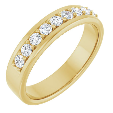 14K Yellow Gold 1/2 CTW Lab-Grown Diamond Flat Band