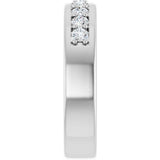 14K White Gold 1/2 CTW Lab-Grown Diamond Flat Band