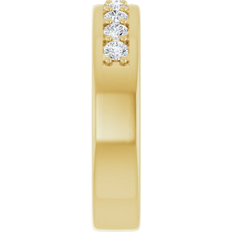 14K Yellow Gold 1/2 CTW Natural Diamond Flat Band
