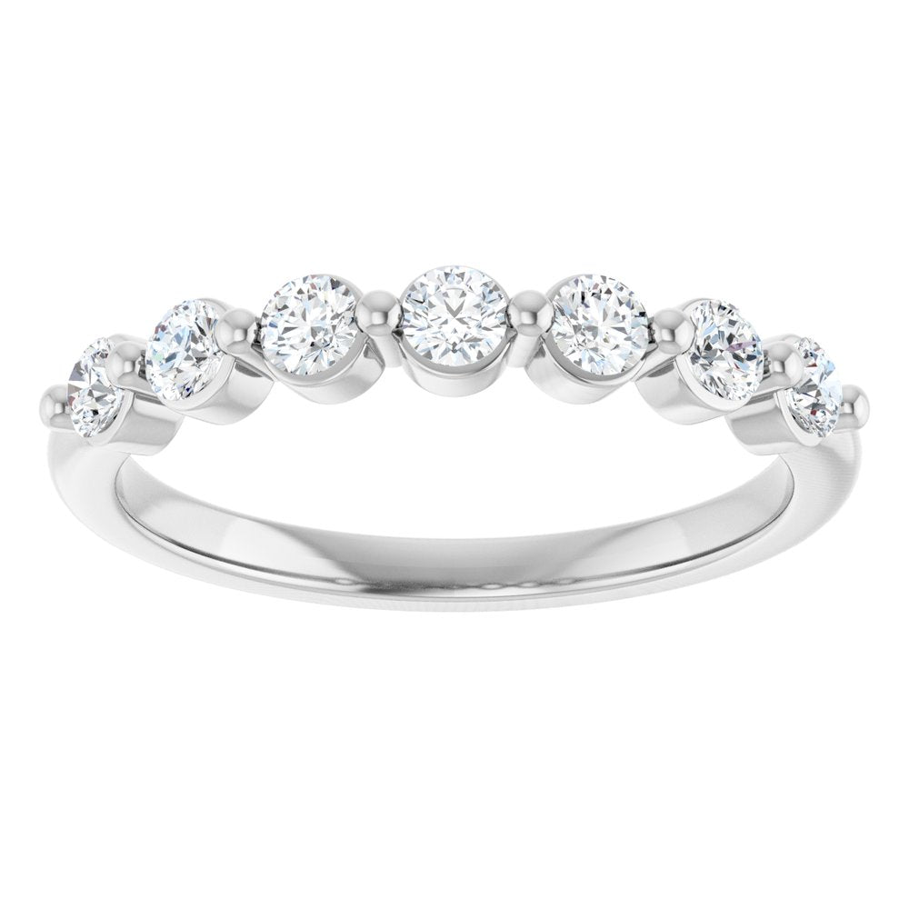 14K White Gold 3/8 CTW Lab-Grown Diamond Anniversary Band