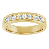 14K Yellow Gold 1/2 CTW Lab-Grown Diamond Flat Band