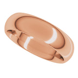 14K Rose Gold 5.5 mm Comfort-Fit Half Round Band Size 4 