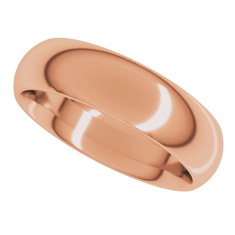 14K Rose Gold 5.5 mm Comfort-Fit Half Round Band Size 4 
