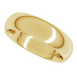 14K Yellow Gold 5.5 mm Comfort-Fit Half Round Band Size 7 