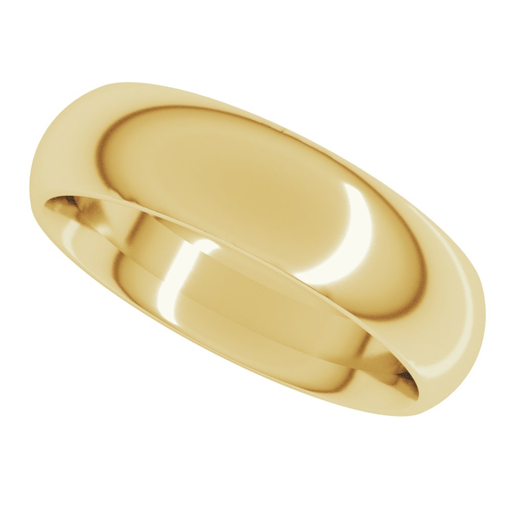 10K Yellow Gold 5.5 mm Half Round Band Size 9
