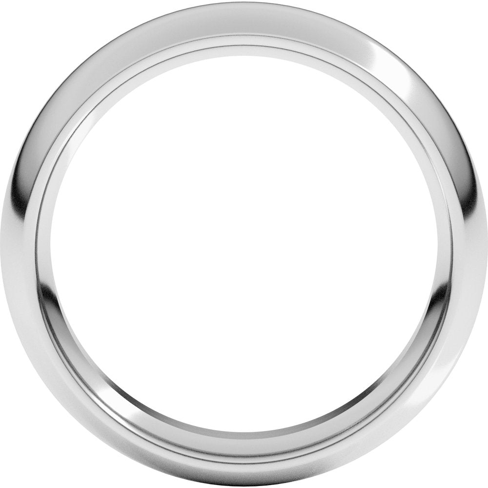 14K White Gold 5.5 mm Comfort-Fit Half Round Band Size 5.5 