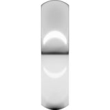 14K White Gold 5.5 mm Comfort-Fit Half Round Band Size 5.5 