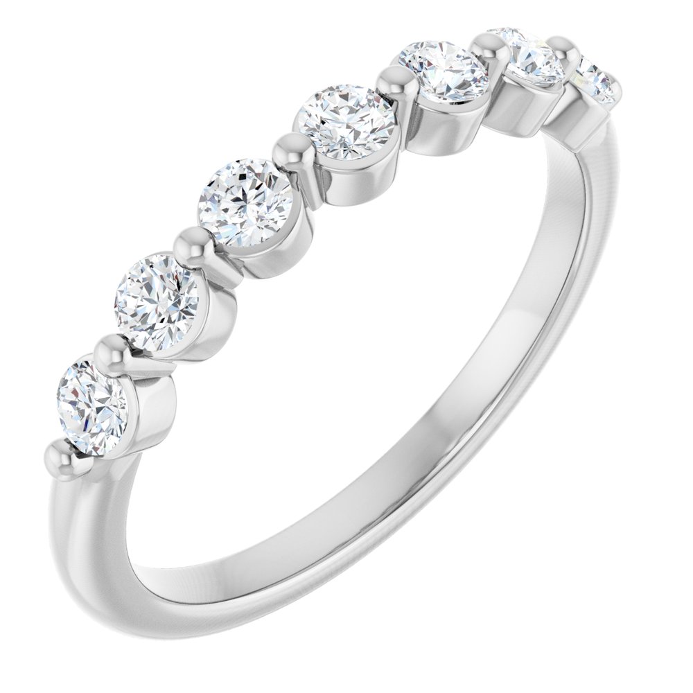 14K White Gold 3/8 CTW Lab-Grown Diamond Anniversary Band
