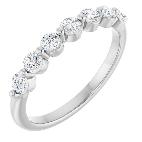 14K White Gold 3/8 CTW Lab-Grown Diamond Anniversary Band