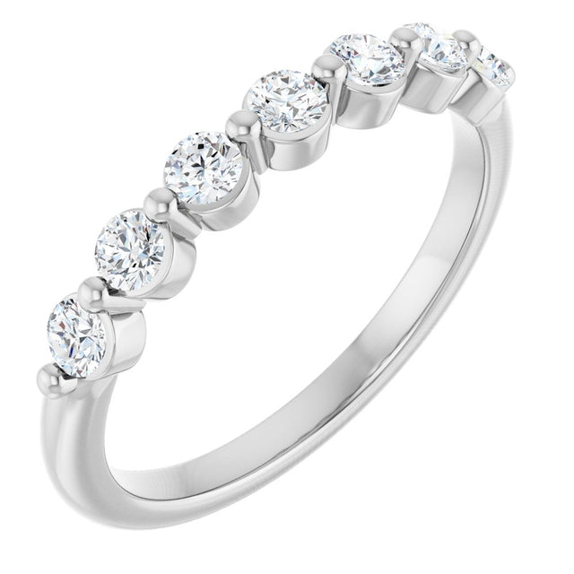 14K White Gold 3/8 CTW Lab-Grown Diamond Anniversary Band