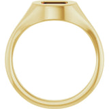 14K Yellow Gold Natural Mozambique Garnet Signet Ring