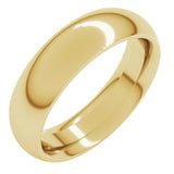 14K Yellow Gold 5.5 mm Comfort-Fit Half Round Band Size 7 