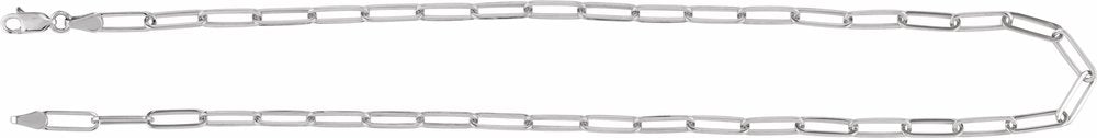 Sterling Silver 3.85 mm Paperclip-Style 22" Chain