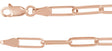 14K Rose Gold 3.85 mm Paperclip-Style 7" Chain