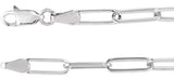 14K White 3.85 mm Paperclip-Style 20" Chain