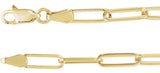 14K Yellow Gold 3.85 mm Paperclip-Style 20" Chain