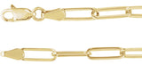 18K Yellow Gold-Plated Sterling Silver 3.85 mm Paperclip-Style 16" Chain
