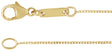 14K Yellow Gold .8 mm Diamond-Cut Curb 16" Chain