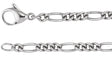 Titanium 3.6 mm Curbed Figaro 8" Chain