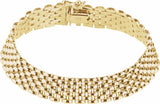14K Yellow Gold 10.25 mm Panther 7"  Chain 