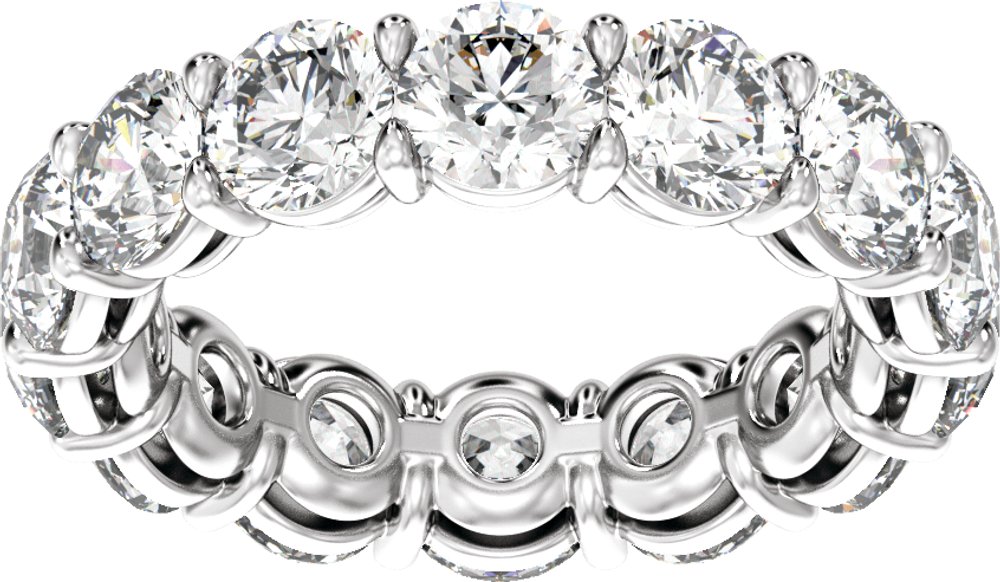 14K White Gold 4 3/8 CTW Lab-Grown Diamond Low Profile Eternity Band