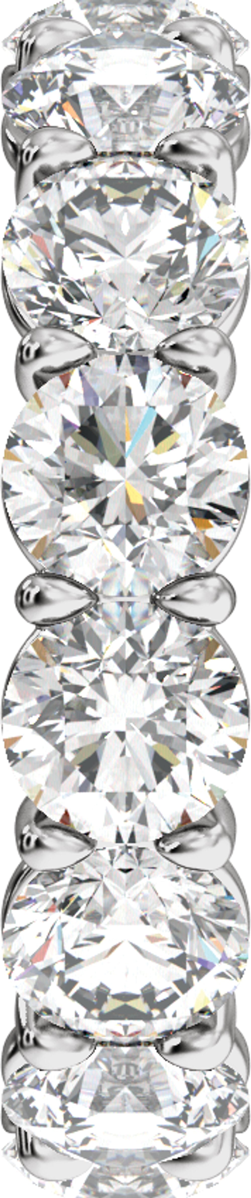 14K White Gold 4 3/8 CTW Lab-Grown Diamond Low Profile Eternity Band