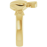 14K Yellow Gold 8.5 mm Claddagh Band Size 7