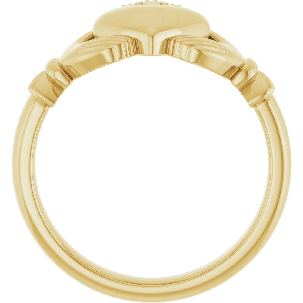 14K Yellow 8.5 mm Claddagh Band