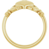 14K Yellow 8.5 mm Claddagh Band