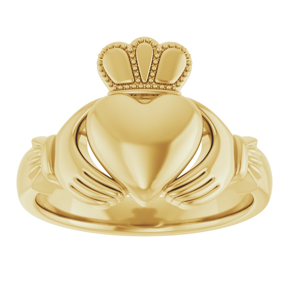 14K Yellow 8.5 mm Claddagh Band