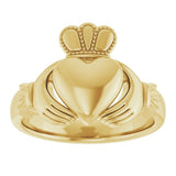 14K Yellow 8.5 mm Claddagh Band