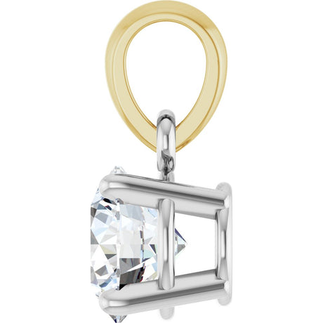 14K White/Yellow Gold 1/2 CTW Lab-Grown Diamond Pendant