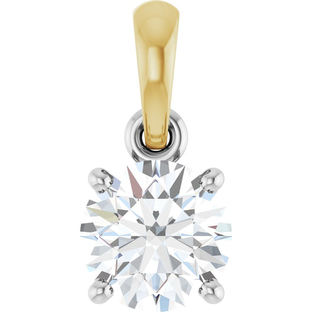 14K White/Yellow Gold 1/2 CTW Lab-Grown Diamond Pendant