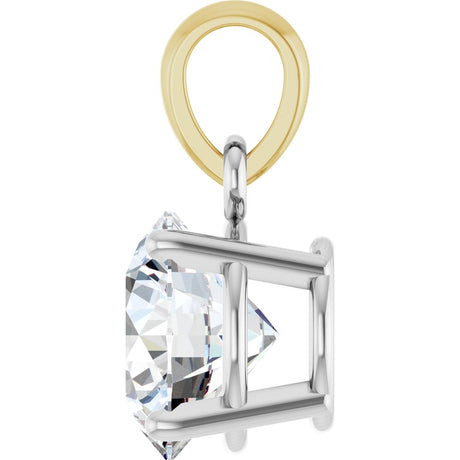 14K White/Yellow Gold 1 CTW Lab-Grown Diamond Pendant