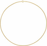 14K Yellow Gold-Filled 2 mm Box 16" Chain